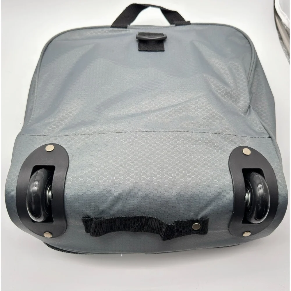 Protege 32 in Large Compactible Rolling Duffel Bag for Travel Gray Wheels NWT